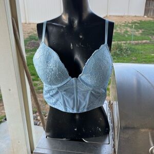 Lace Bralette in Light Blue